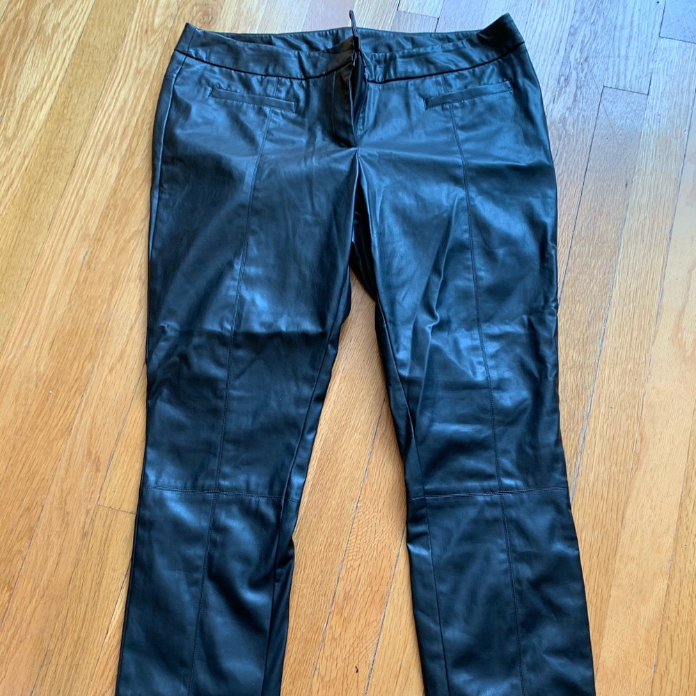 Faux leather pants